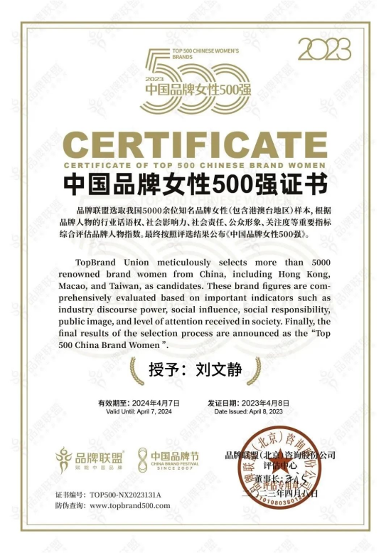 淄博市企業(yè)家入選“中國品牌女性500強(qiáng)”