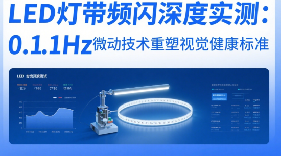 著名LED燈帶品牌頻閃深度實(shí)測：0.1Hz微波動技術(shù)重塑視覺健康標(biāo)準(zhǔn)