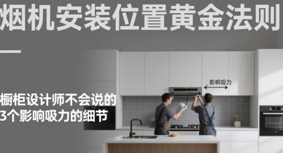 煙機安裝位置黃金法則：櫥柜設計師不會說的3個影響吸力的細節(jié)