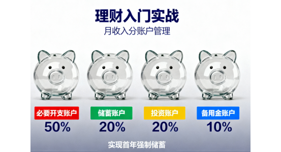 理財(cái)入門實(shí)戰(zhàn)：月收入如何分賬戶管理，實(shí)現(xiàn)首年強(qiáng)制儲蓄